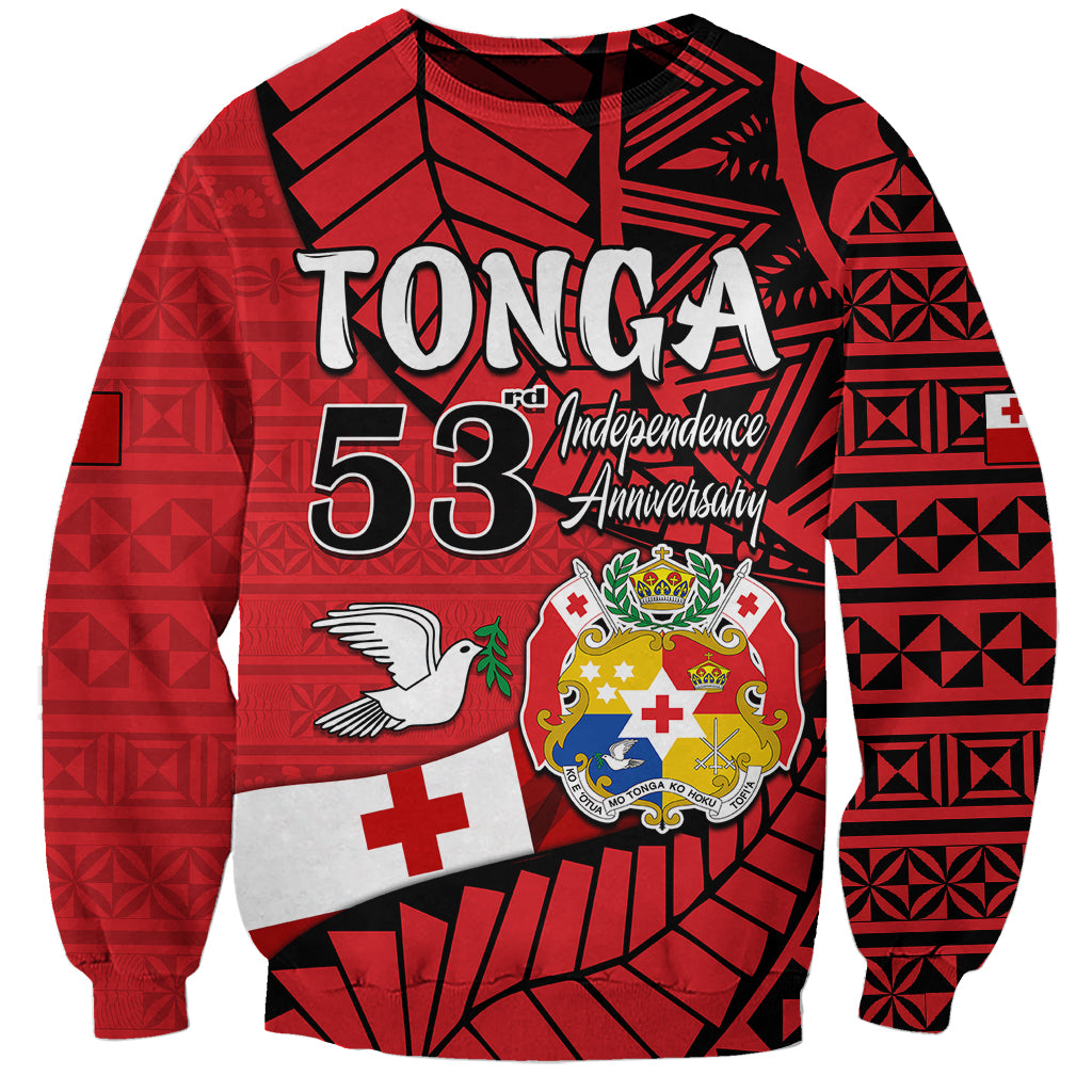 Tonga Emancipation Day Sweatshirt Happy 53rd Independence Anniversary LT9 Unisex Red - Polynesian Pride
