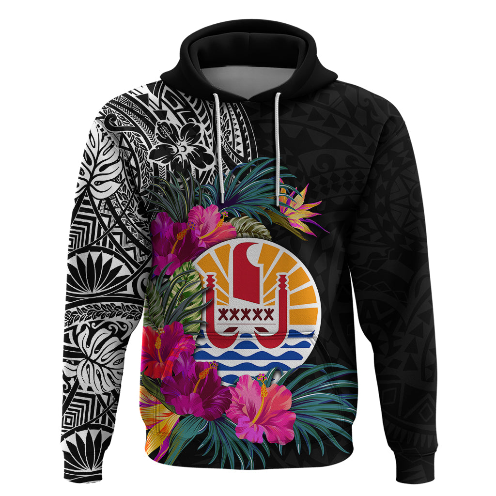 Tahiti Island Hoodie French Polynesia Tropical LT9 Zip Hoodie Black - Polynesian Pride