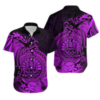 Polynesian Tahiti Island Hawaiian Shirt The Wave of Water - Purple LT9 Purple - Polynesian Pride