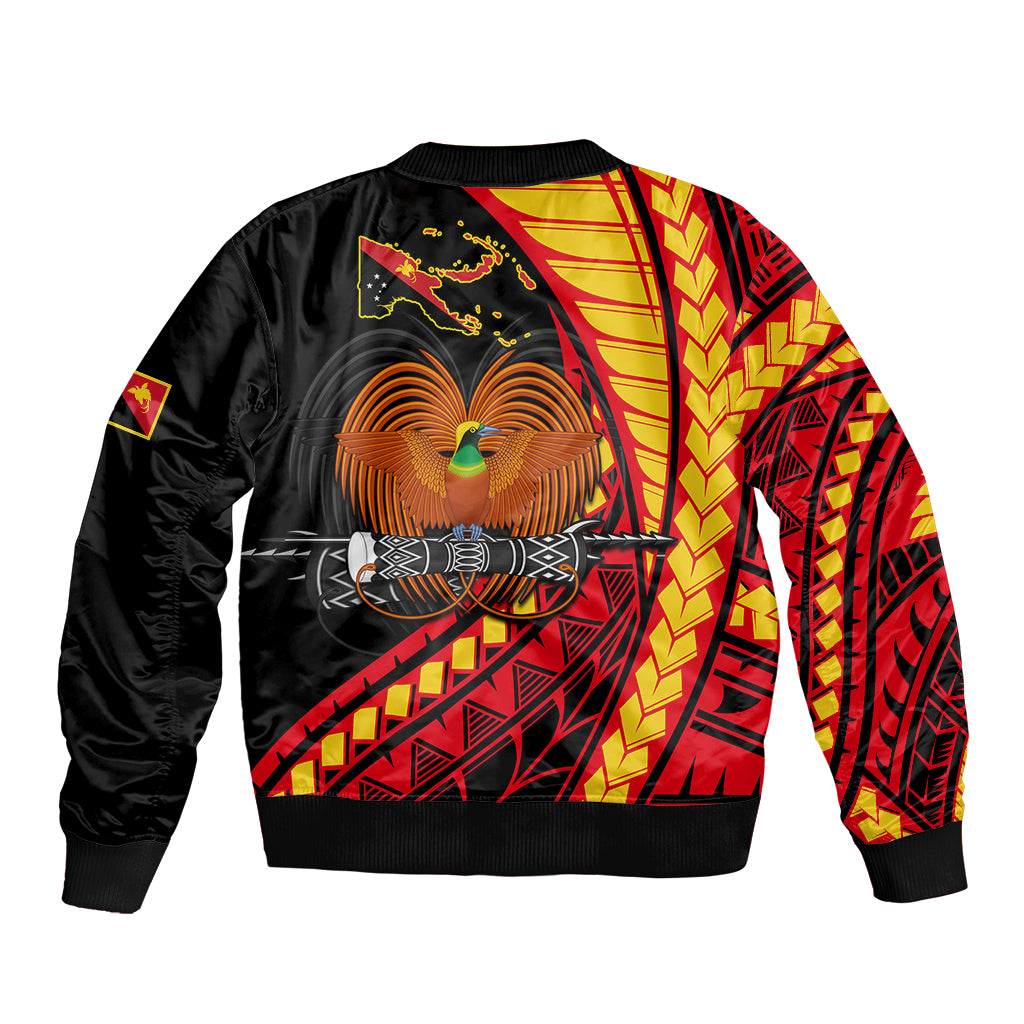 Papua New Guinea Bomber Jacket The Greater Bird of Paradise LT9 - Polynesian Pride