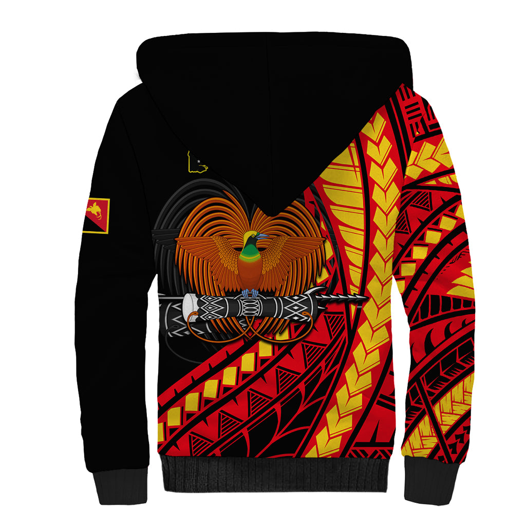 Papua New Guinea Sherpa Hoodie The Greater Bird of Paradise LT9 - Polynesian Pride