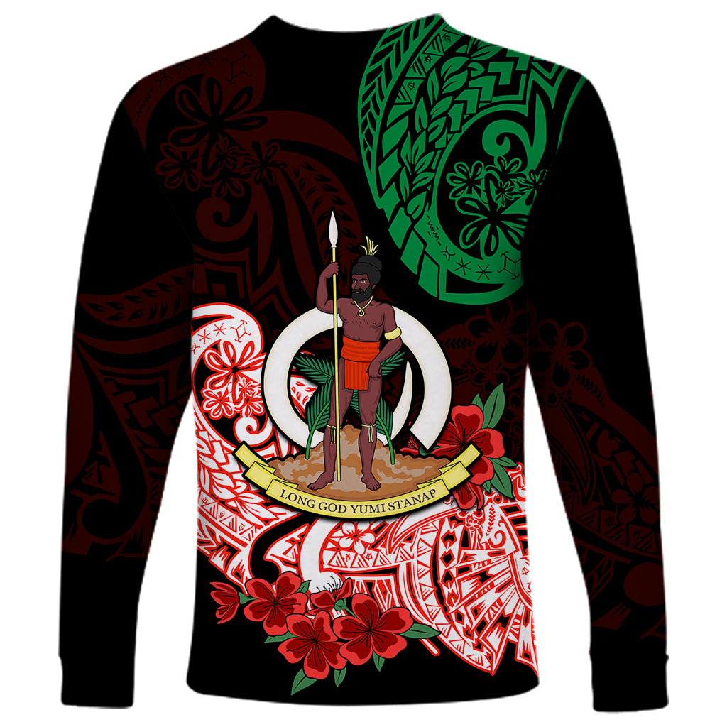 Vanuatu Long Sleeve Shirt Polynesian Floral Tribal LT9 - Polynesian Pride