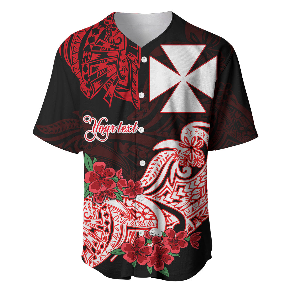 (Custom Personalised) Wallis et Futuna Baseball Jersey Polynesian Floral Tribal LT9 - Polynesian Pride