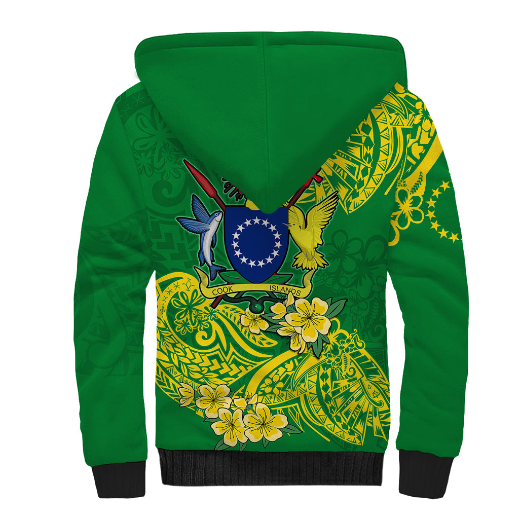 Cook Island Sherpa Hoodie Polynesian Floral Tribal LT9 - Polynesian Pride