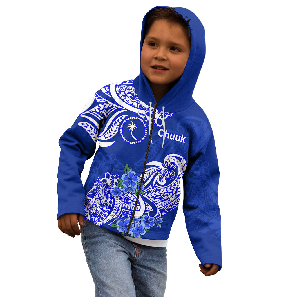 FSM Chuuk State Kid Hoodie Polynesian Floral Tribal LT9 - Polynesian Pride