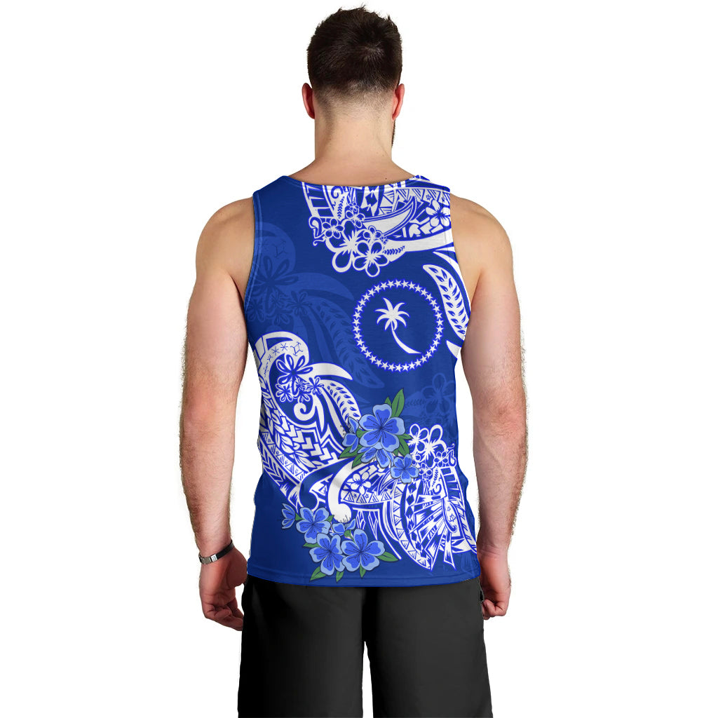 FSM Chuuk State Men Tank Top Polynesian Floral Tribal LT9 - Polynesian Pride
