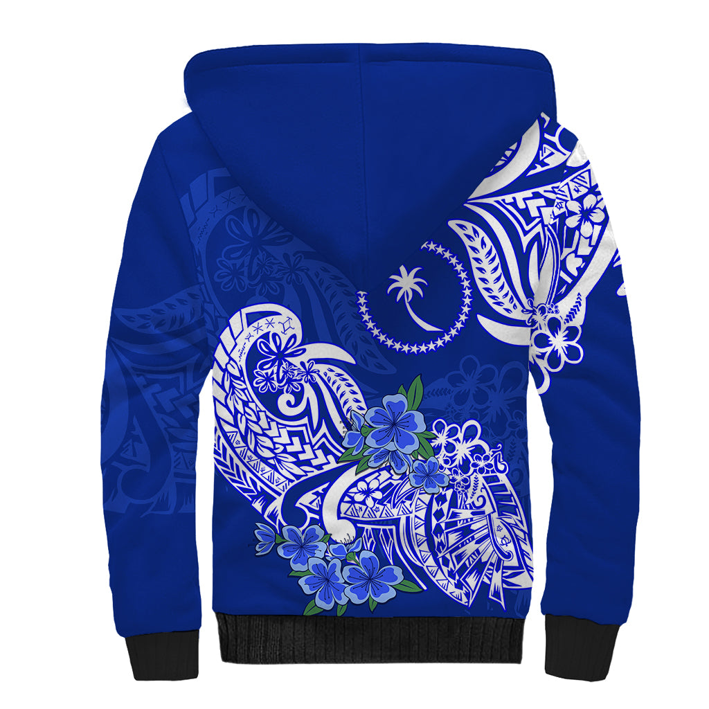 FSM Chuuk State Sherpa Hoodie Polynesian Floral Tribal LT9 - Polynesian Pride