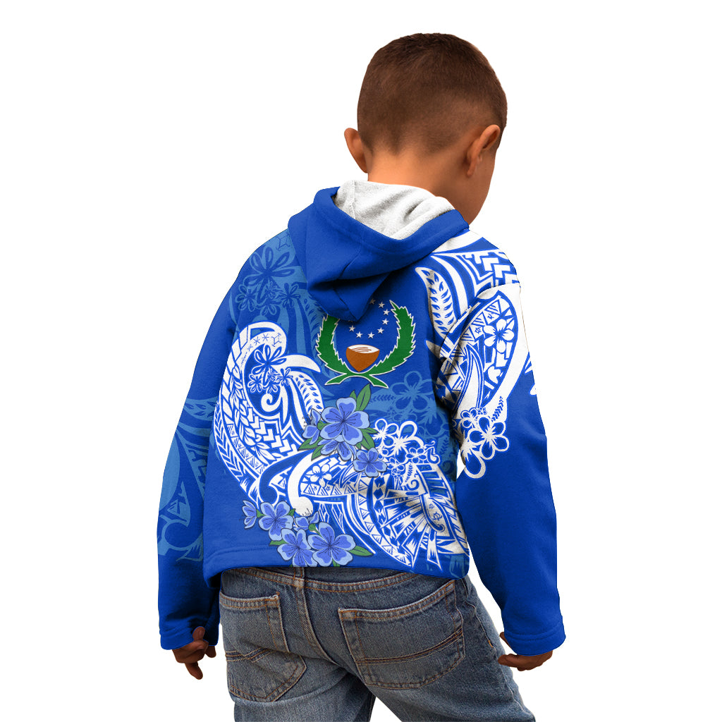 FSM Pohnpei State Kid Hoodie Polynesian Floral Tribal LT9 - Polynesian Pride