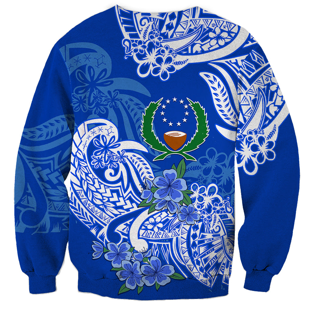 FSM Pohnpei State Sweatshirt Polynesian Floral Tribal LT9 - Polynesian Pride