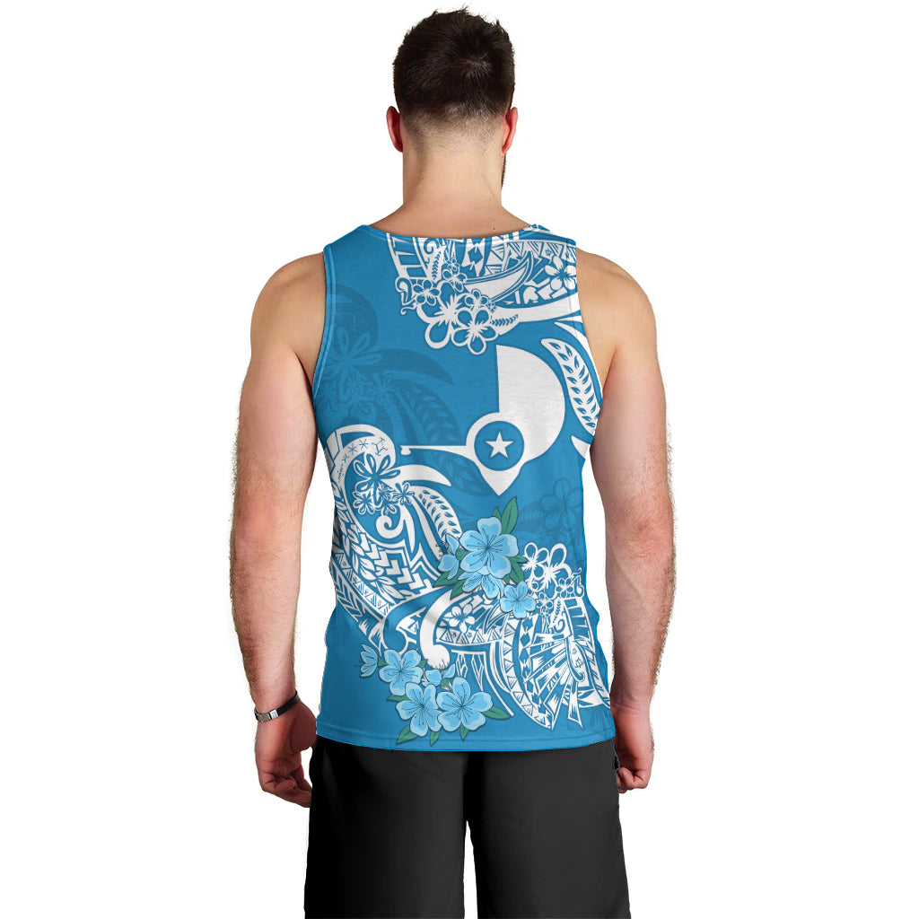 FSM Yap State Men Tank Top Polynesian Floral Tribal LT9 - Polynesian Pride