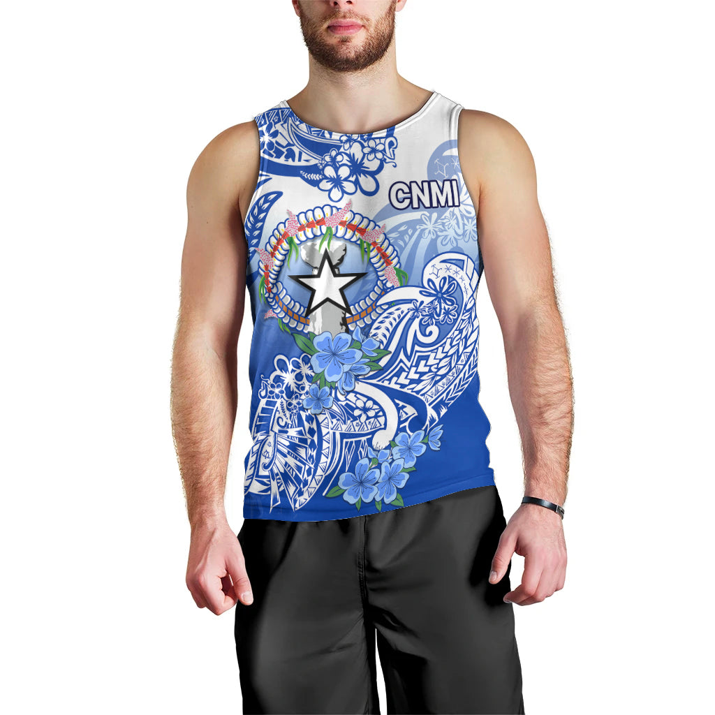 Northern Mariana Islands Men Tank Top Polynesian Floral Tribal LT9 - Polynesian Pride