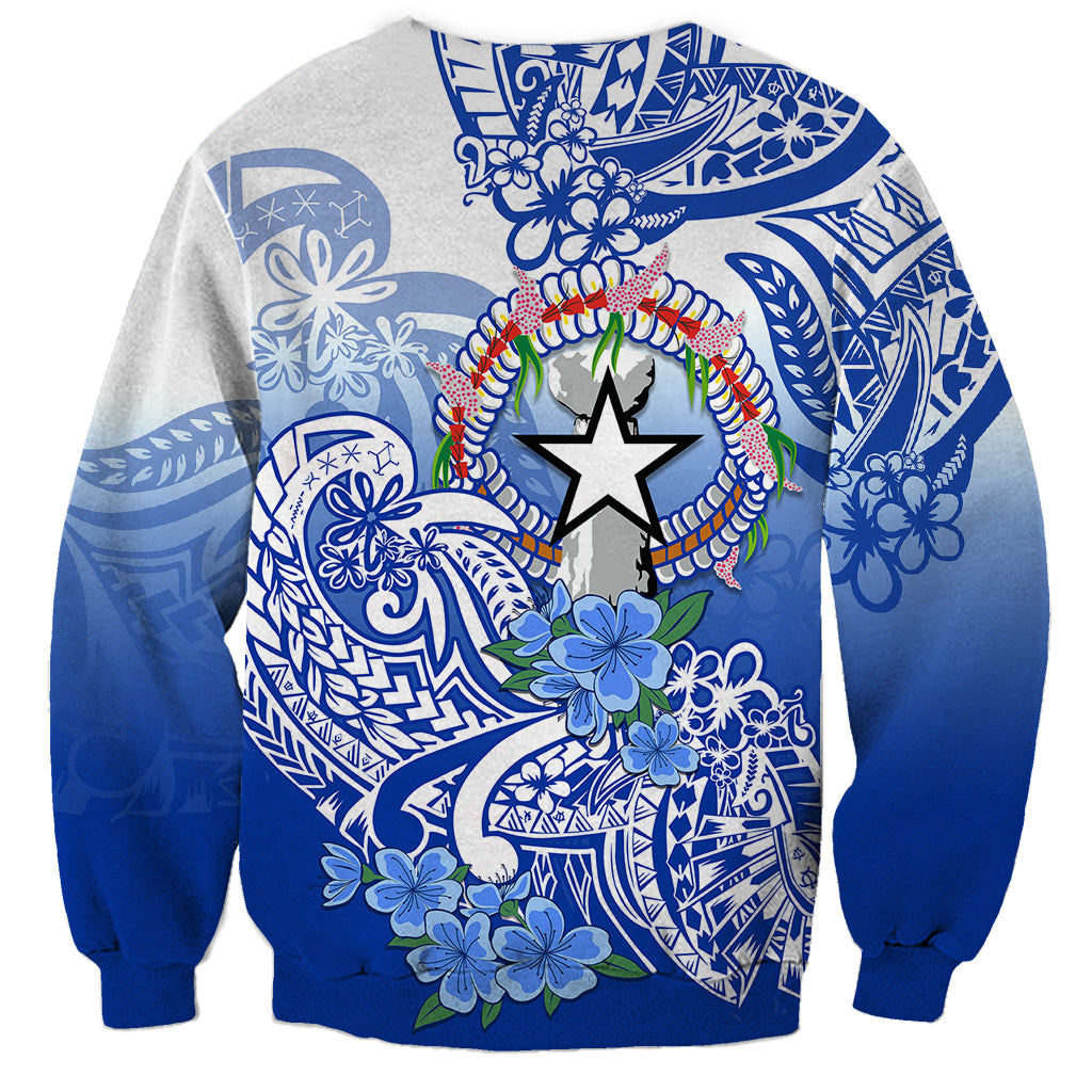 (Custom Personalised) Northern Mariana Islands Sweatshirt Polynesian Floral Tribal LT9 - Polynesian Pride