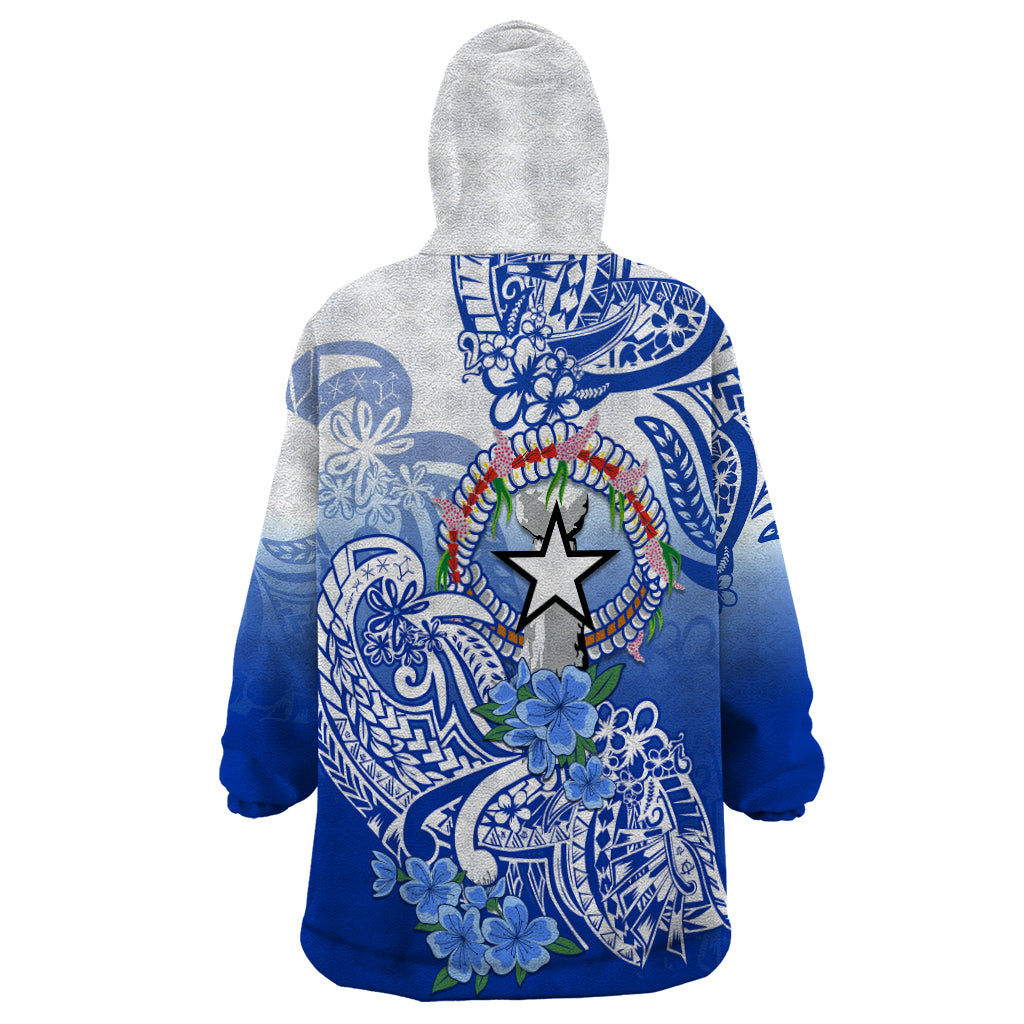(Custom Personalised) Northern Mariana Islands Wearable Blanket Hoodie Polynesian Floral Tribal LT9 - Polynesian Pride