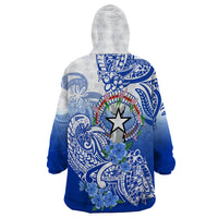 (Custom Personalised) Northern Mariana Islands Wearable Blanket Hoodie Polynesian Floral Tribal LT9 - Polynesian Pride