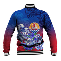 (Custom Personalised) Tahiti Baseball Jacket Polynesian Floral Tribal LT9 - Polynesian Pride