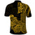Hawaii Kakau Polo Shirt Polynesian Floral Tribal Gold Version LT9 - Polynesian Pride