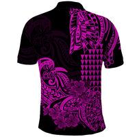 Hawaii Kakau Polo Shirt Polynesian Floral Tribal Purple Version LT9 - Polynesian Pride