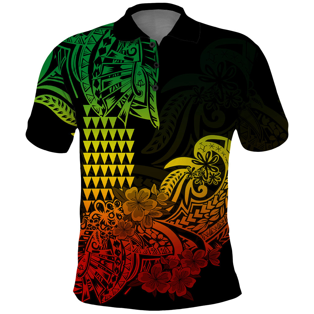 Hawaii Kakau Polo Shirt Polynesian Floral Tribal Reggae Version LT9 Reggae - Polynesian Pride