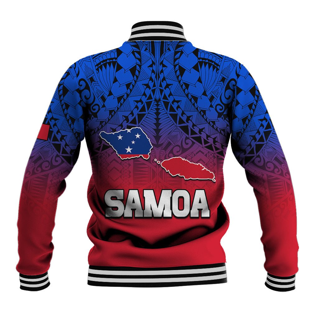 Polynesian Independent State of Samoa Gradient Baseball Jacket LT9 - Polynesian Pride