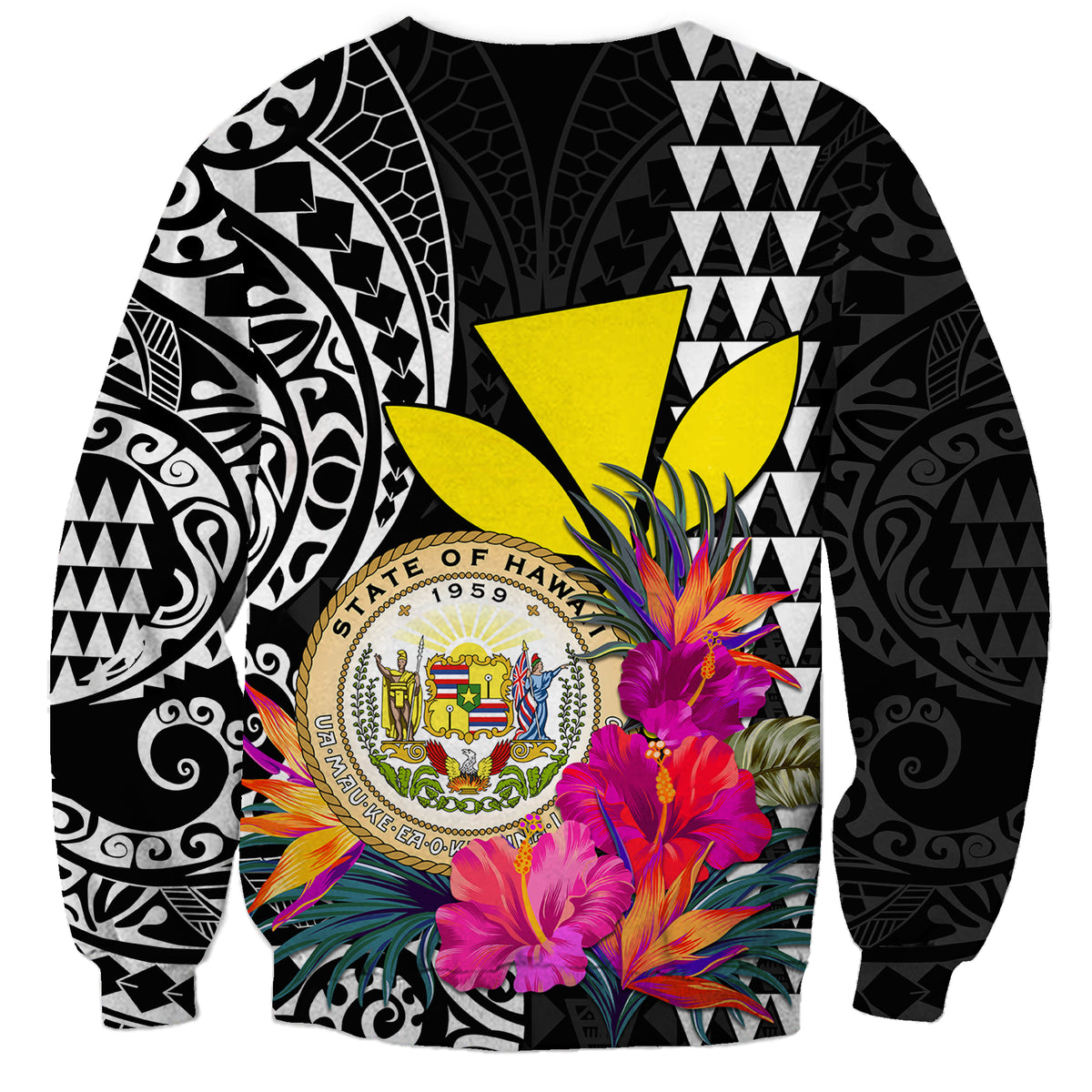 Kakau Tribal Hawaiian Kanaka Maoli Sweatshirt LT9 - Polynesian Pride