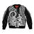 Aloha Hula Girl Hawaiian Tribal and Simple Kakau Sleeve Zip Bomber Jacket LT9 Unisex Black - Polynesian Pride