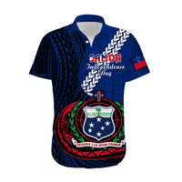 (Custom Personalised) Samoa Hawaiian Shirt Happy Independence Day Samoan Blue Pattern LT14 - Polynesian Pride