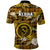 Hawaii State Polo Shirt Tropical Flowers Mix Tartan Gold Version LT14 - Polynesian Pride