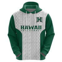 Hawaii Volleyball Hoodie Hawaiian Kakau White Style LT14 - Polynesian Pride