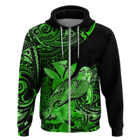 Custom Hawaii Monk Seal Hoodie Polynesian Kakau With Kanaka Green LT14 - Polynesian Pride