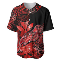 (Custom Personalised) Hawaii Monk Seal Baseball Jersey Polynesian Kakau With Kanaka Red LT14 - Polynesian Pride