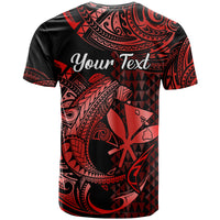 Custom Hawaii Hammerhead Shark T Shirt Polynesian Kakau With Kanaka Red LT14 - Polynesian Pride