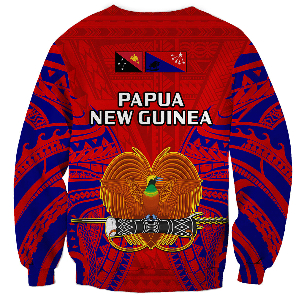 Papua New Guinea Sweatshirt Central Province Mix Coat Of Arms Polynesian Art LT14 - Polynesian Pride