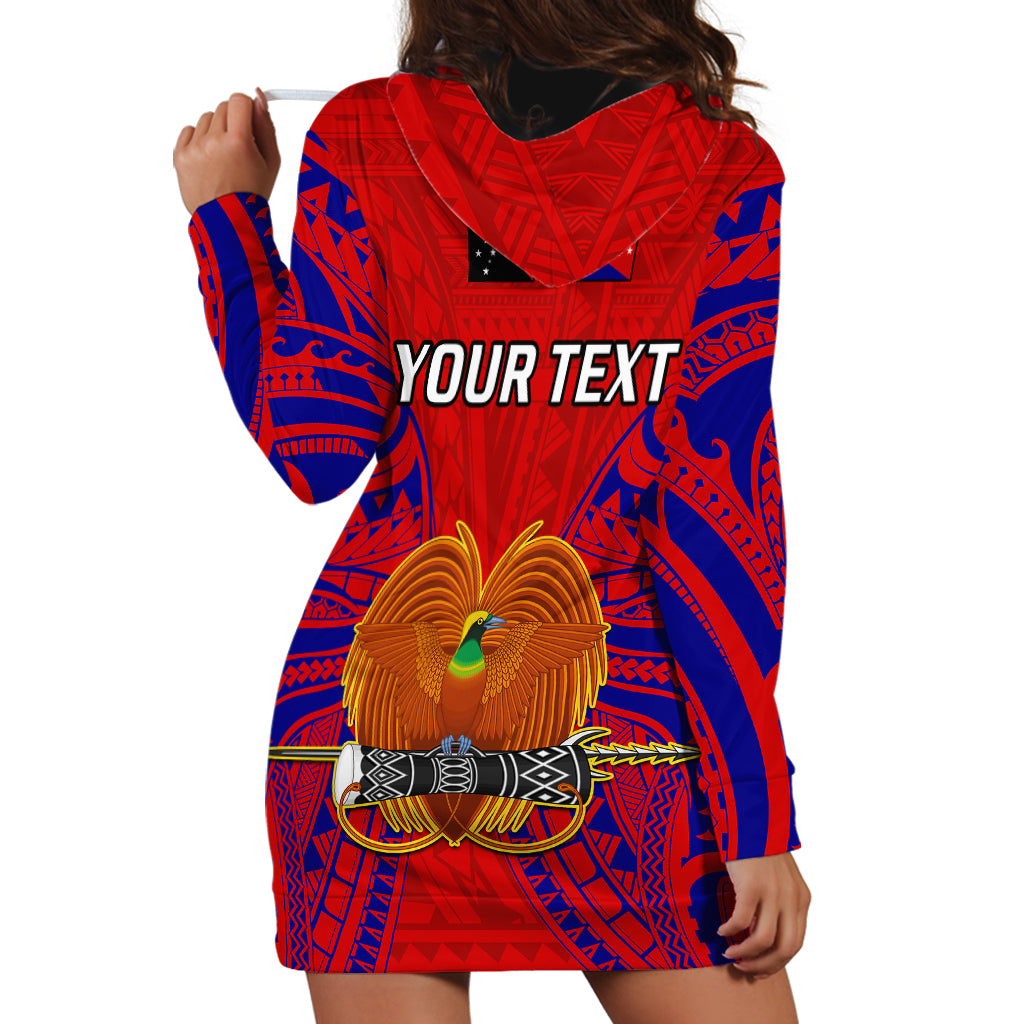 (Custom Personalised) Papua New Guinea Hoodie Dress Central Province Mix Coat Of Arms Polynesian Art LT14 - Polynesian Pride