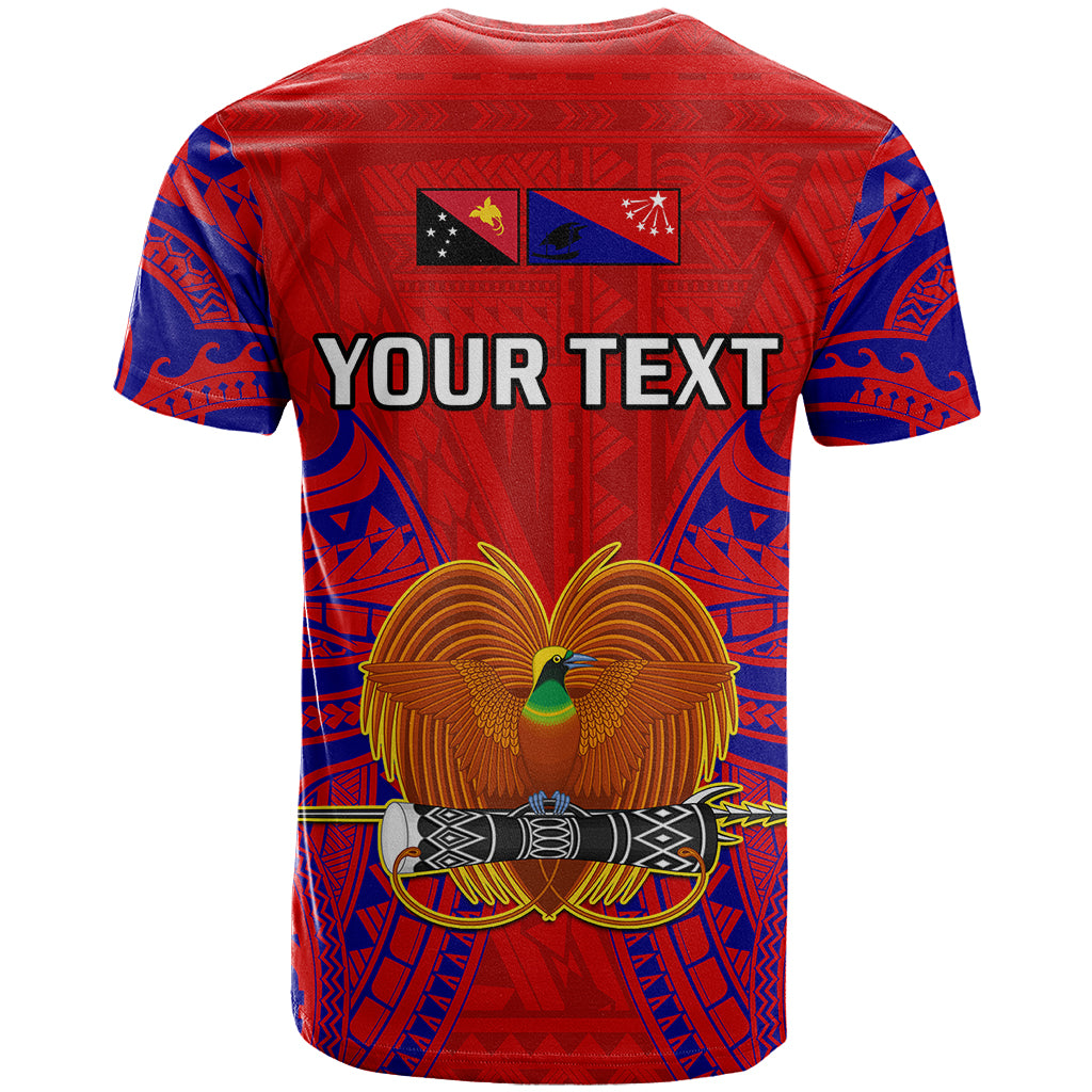 Custom Papua New Guinea T Shirt Central Province Mix Coat of Arms Polynesian Art LT14 - Polynesian Pride