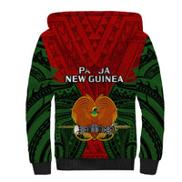 Papua New Guinea Sherpa Hoodie Chimbu Province Mix Coat Of Arms Polynesian Art LT14 - Polynesian Pride
