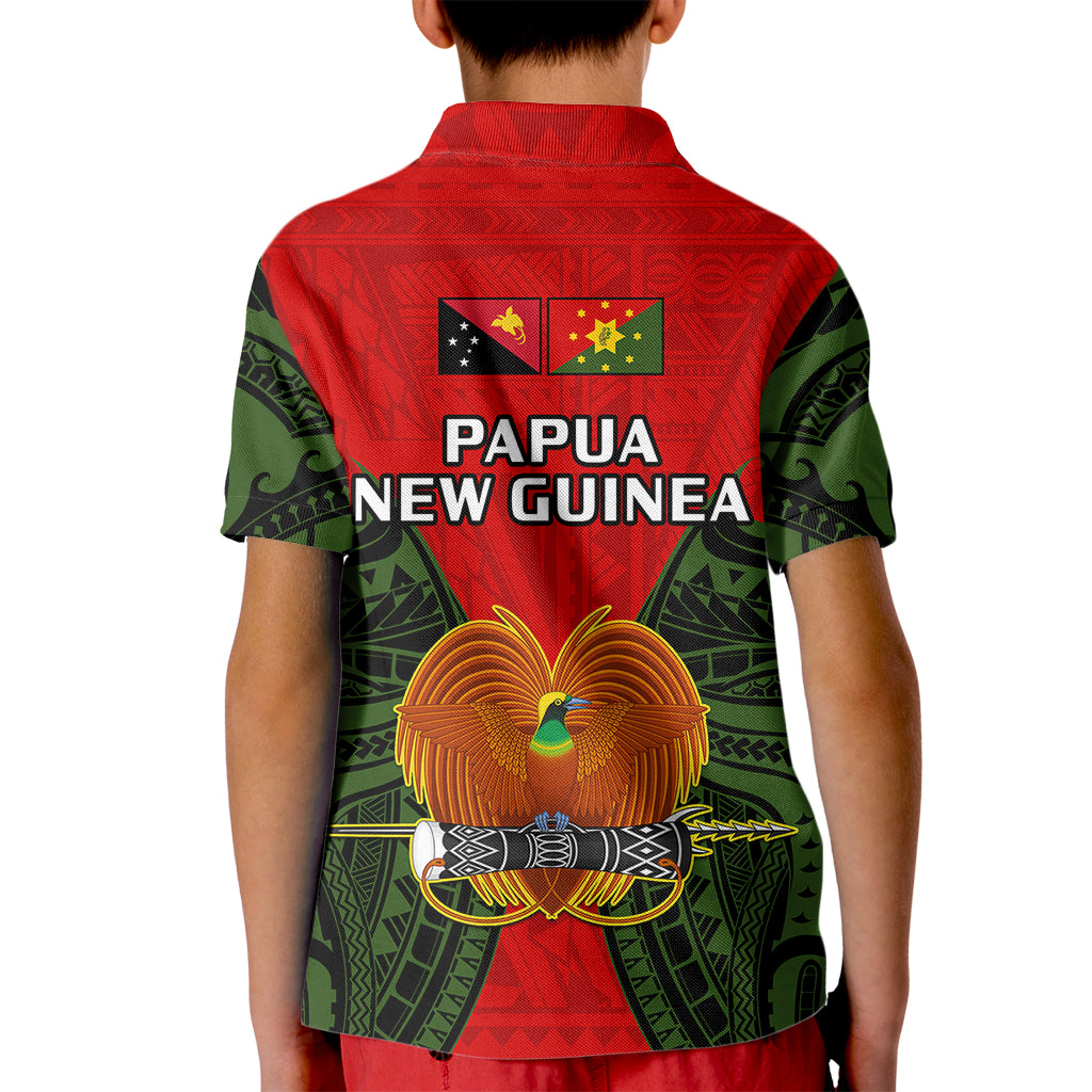 Papua New Guinea Kid Polo Shirt Eastern Highlands Province Mix Coat Of Arms Polynesian Art LT14 - Polynesian Pride