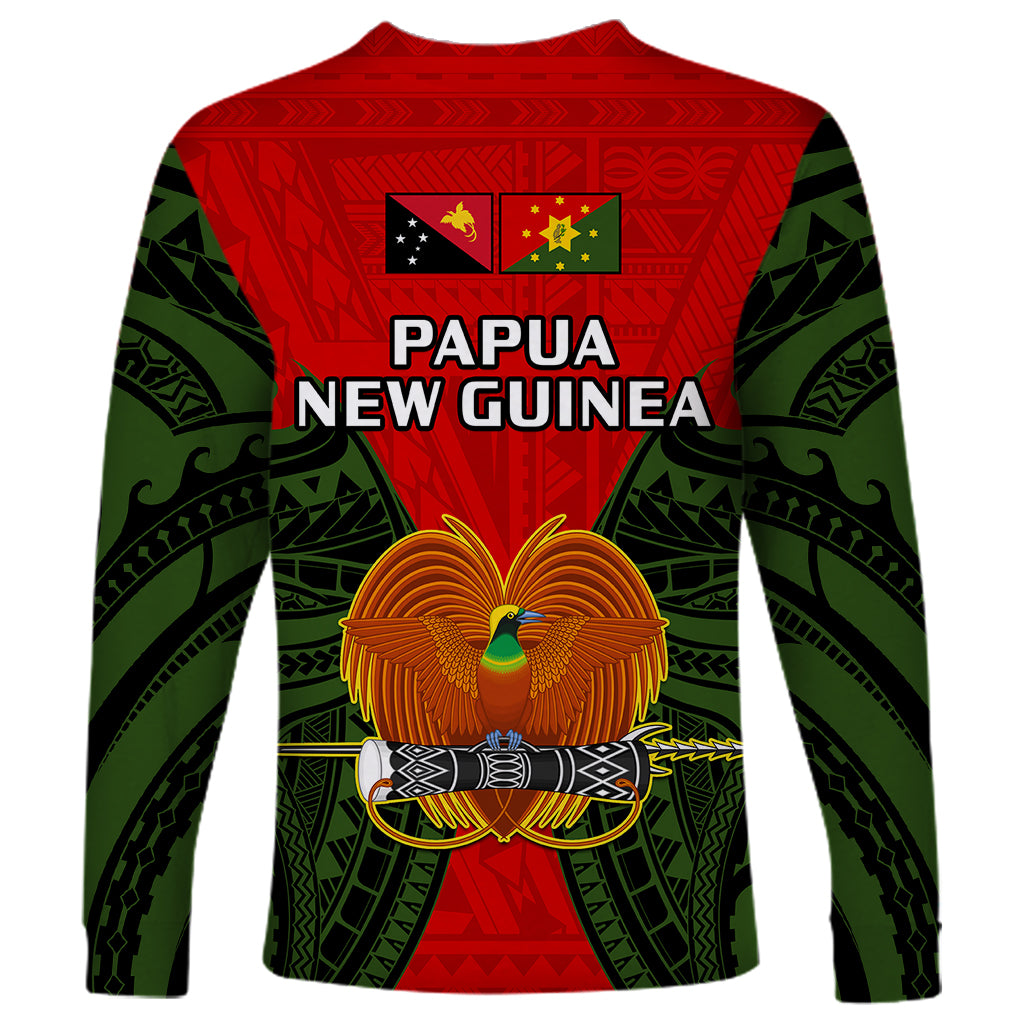 Papua New Guinea Long Sleeve Shirt Eastern Highlands Province Mix Coat Of Arms Polynesian Art LT14 - Polynesian Pride
