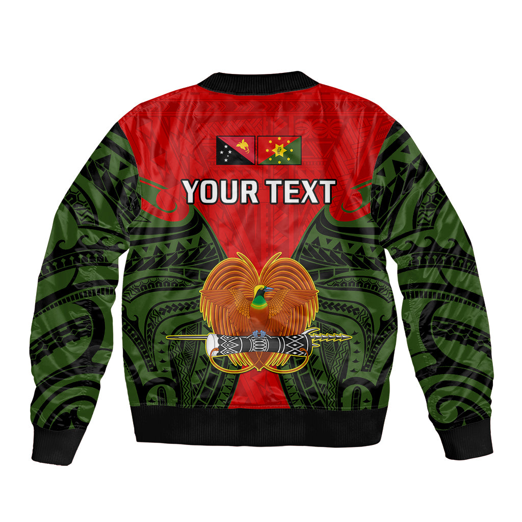 (Custom Personalised) Papua New Guinea Bomber Jacket Eastern Highlands Province Mix Coat Of Arms Polynesian Art LT14 - Polynesian Pride