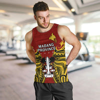 Papua New Guinea Men Tank Top Madang Province Mix Coat Of Arms Polynesian Art LT14 - Polynesian Pride