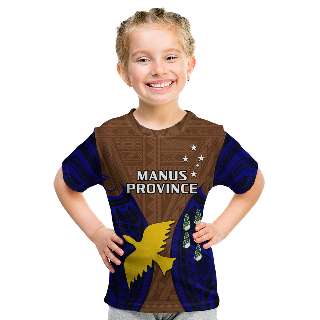 Papua New Guinea Kid T Shirt Manus Province Mix Coat Of Arms Polynesian Art LT14 - Polynesian Pride