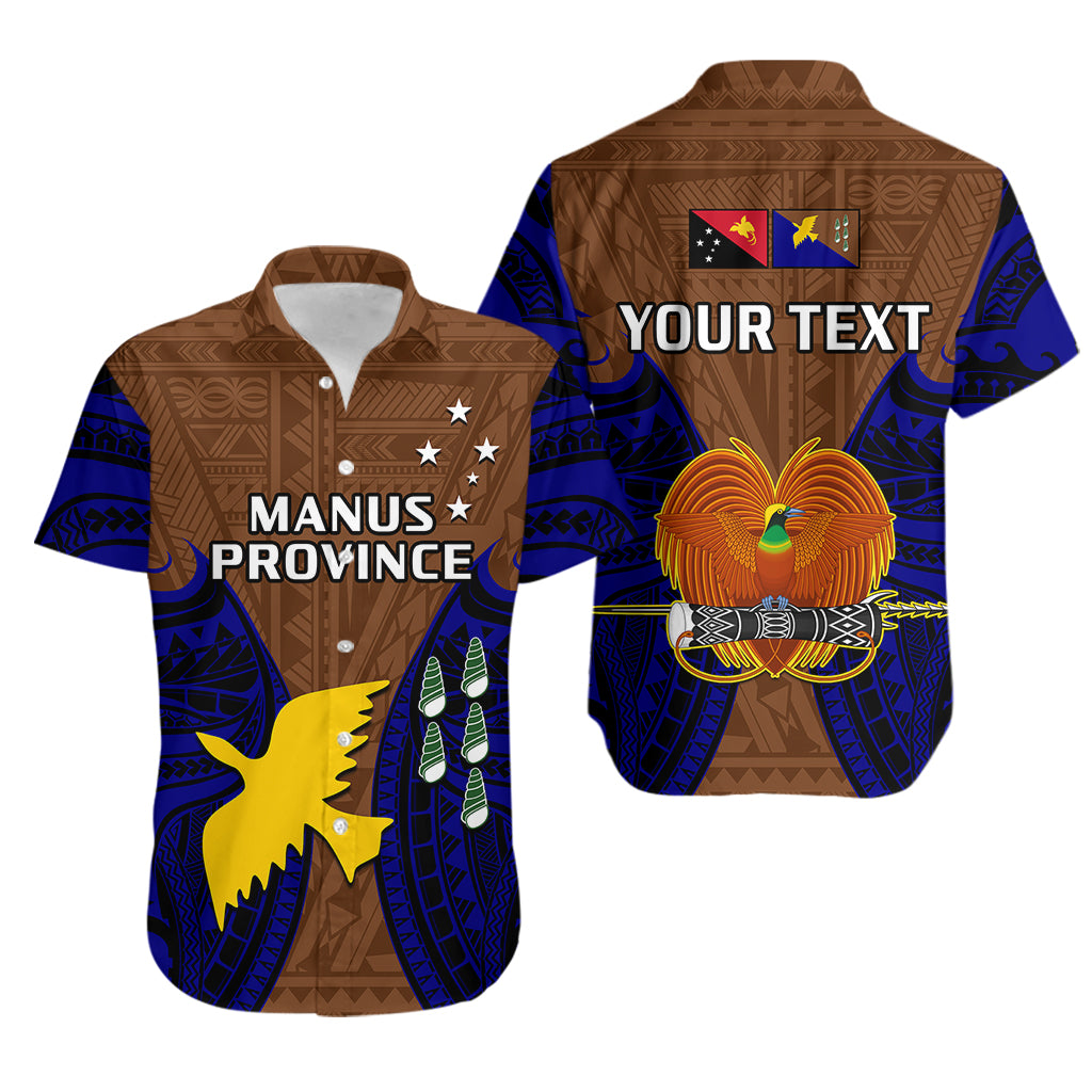 (Custom Personalised) Papua New Guinea Hawaiian Shirt Manus Province Mix Coat Of Arms Polynesian Art LT14 Brown - Polynesian Pride