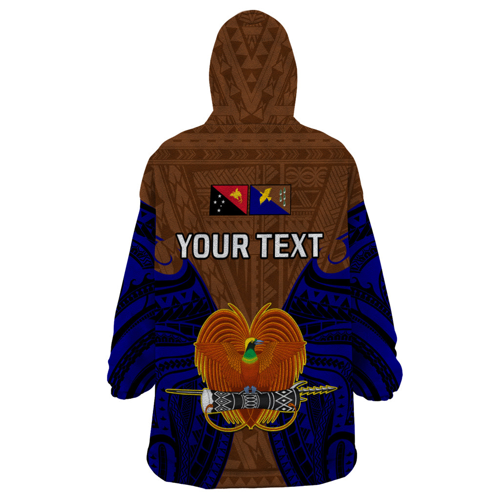(Custom Personalised) Papua New Guinea Wearable Blanket Hoodie Manus Province Mix Coat Of Arms Polynesian Art LT14 - Polynesian Pride