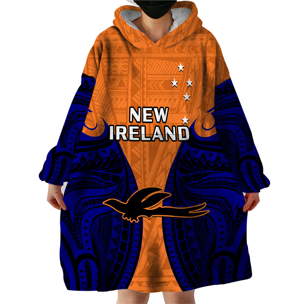 (Custom Personalised) Papua New Guinea Wearable Blanket Hoodie New Ireland Province Mix Coat Of Arms Polynesian Art LT14 - Polynesian Pride