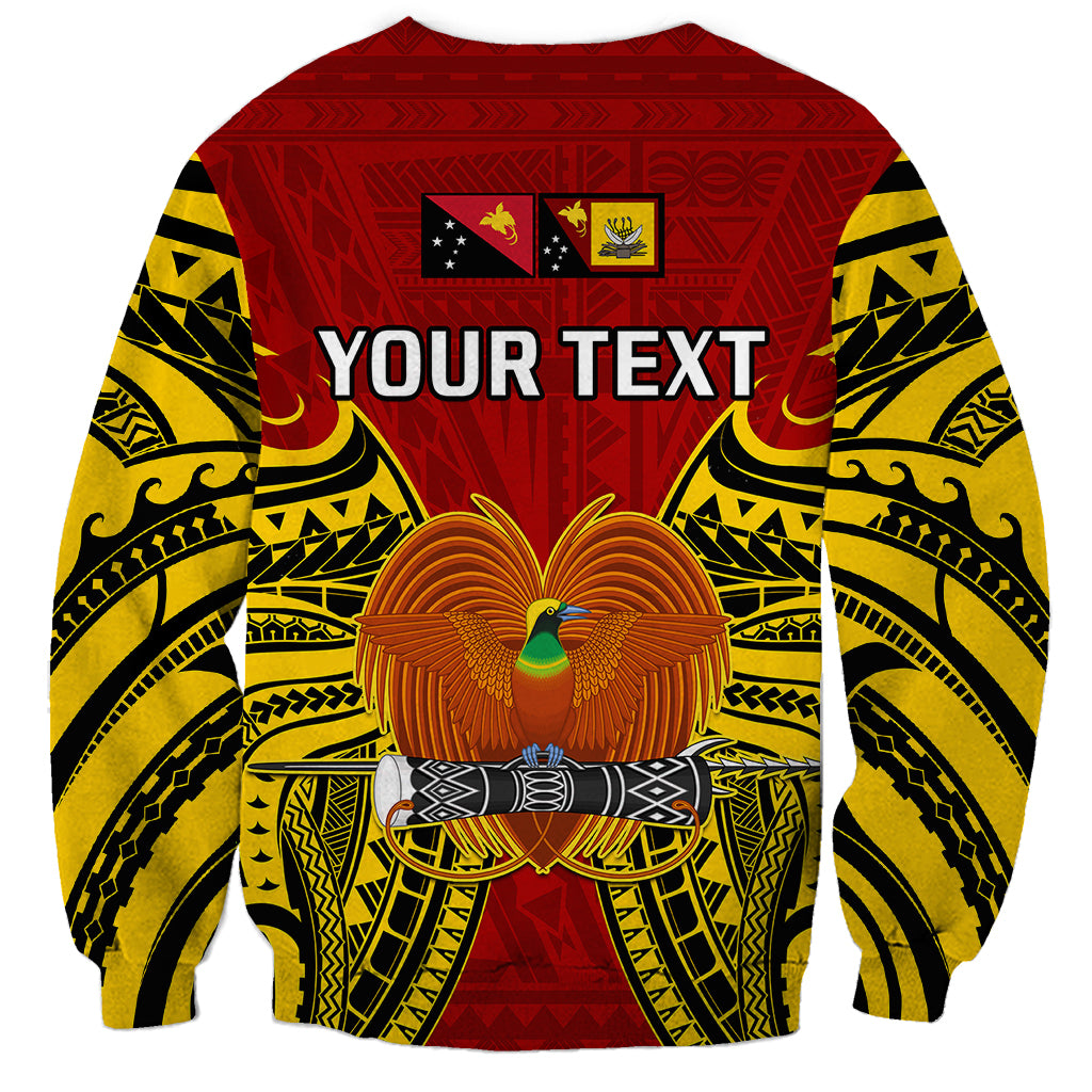 (Custom Personalised) Papua New Guinea Sweatshirt Western Province Mix Coat Of Arms Polynesian Art LT14 - Polynesian Pride