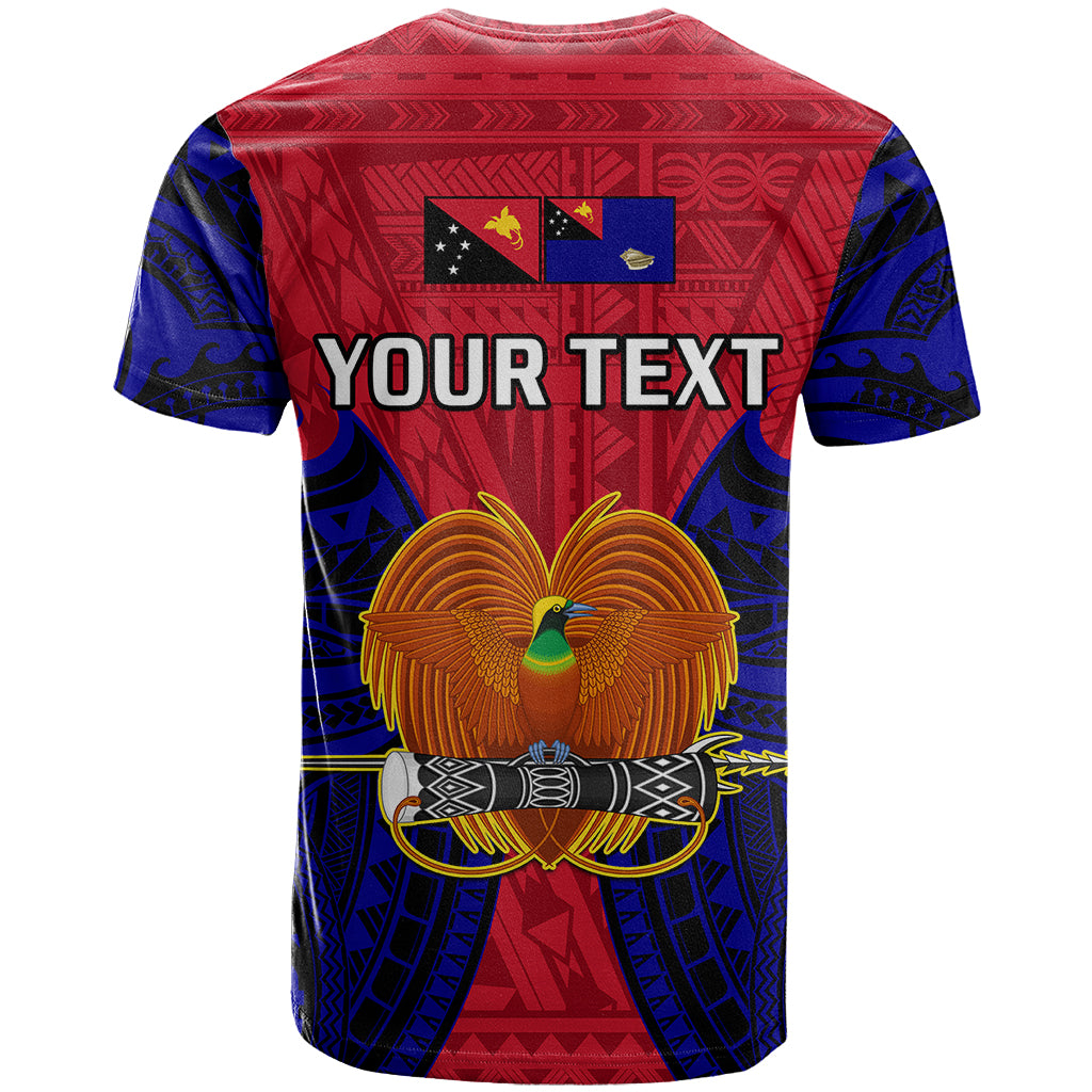 Custom Papua New Guinea T Shirt West New Britain Province Mix Coat of Arms Polynesian Art LT14 - Polynesian Pride