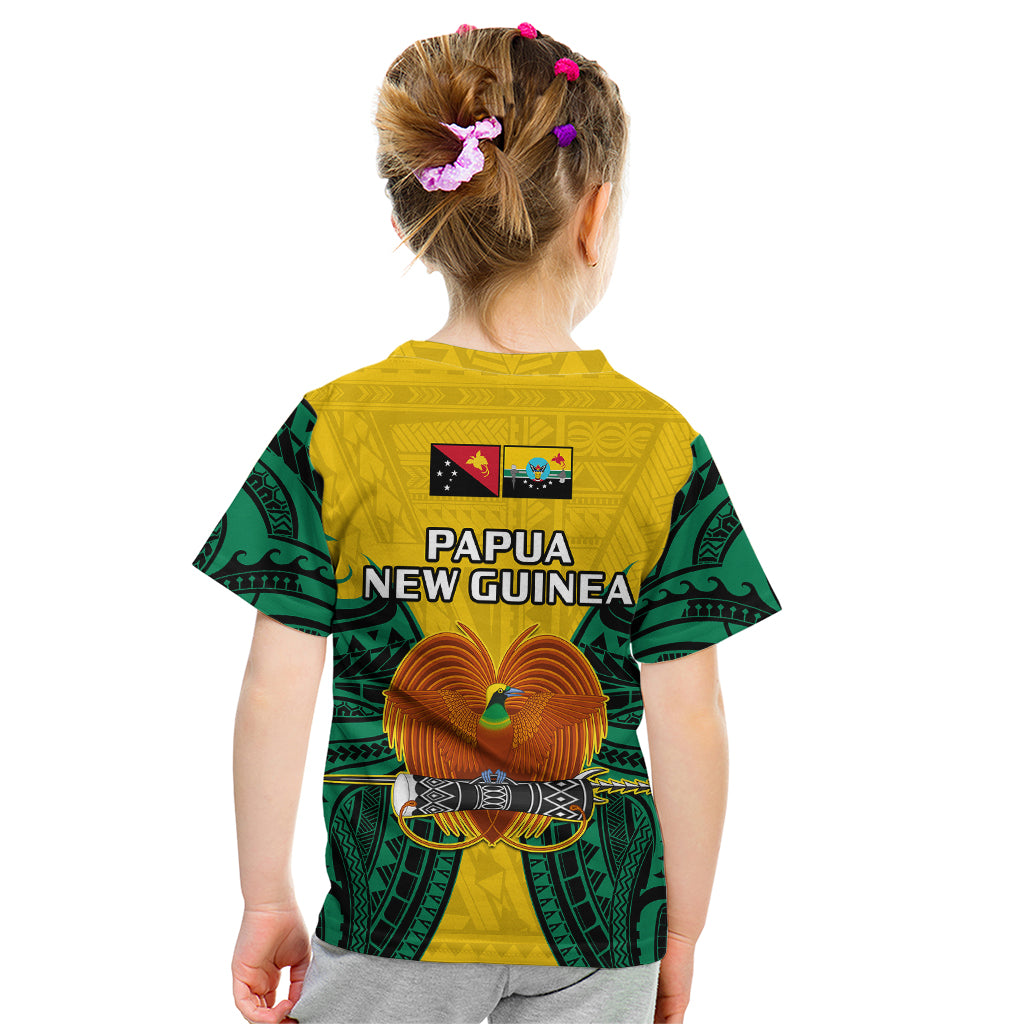 Papua New Guinea Kid T Shirt Hela Province Mix Coat Of Arms Polynesian Art LT14 - Polynesian Pride