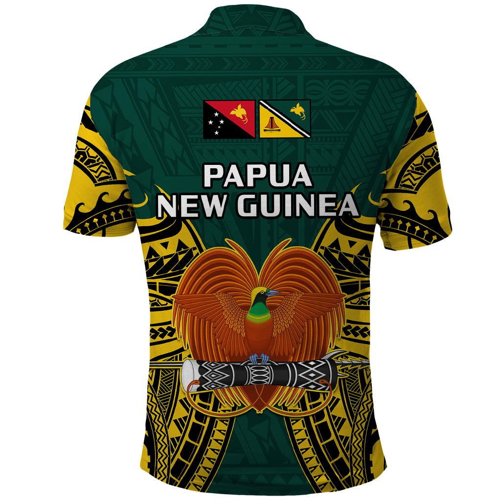 Papua New Guinea Polo Shirt Jiwaka Province Mix Coat Of Arms Polynesian Art LT14 - Polynesian Pride