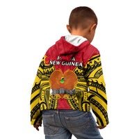 Papua New Guinea Kid Hoodie National Capital District Mix Coat Of Arms Polynesian Art LT14 - Polynesian Pride