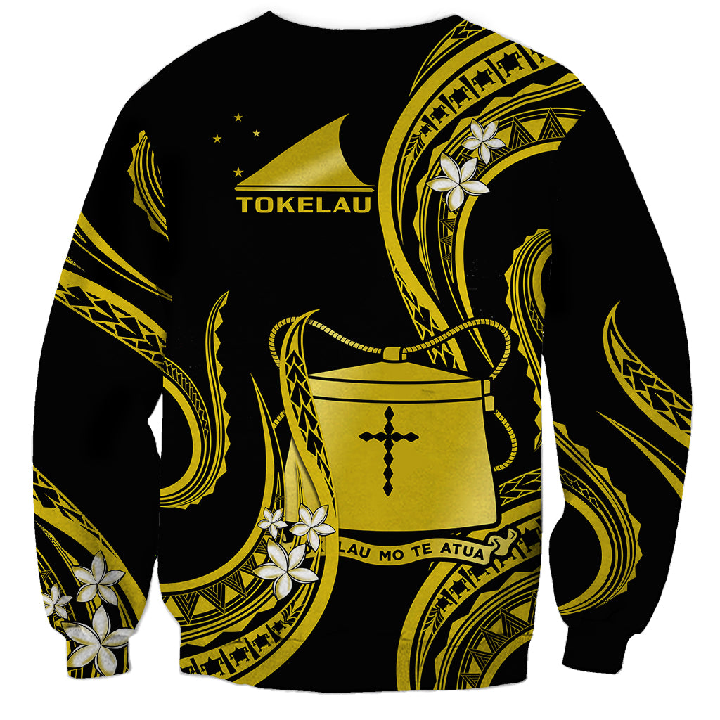 Tokelau Sweatshirt Tokelauan Tatau With Badge Yellow LT14 - Polynesian Pride