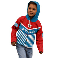 West Papua Kid Hoodie Coat Of Arms And Morning Star Flag LT14 - Polynesian Pride